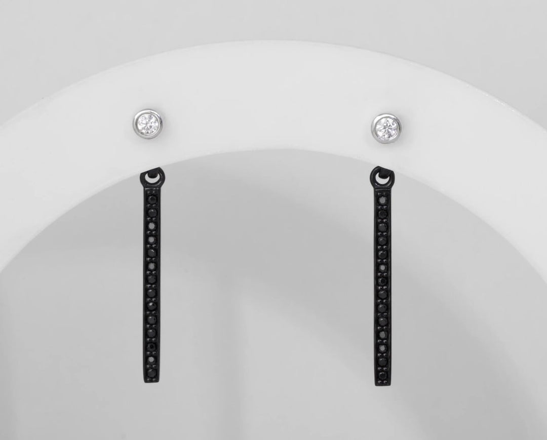 "Clip Aura" mood en argent 925 serti d'un zircon blanc (Bijou d’oreille)