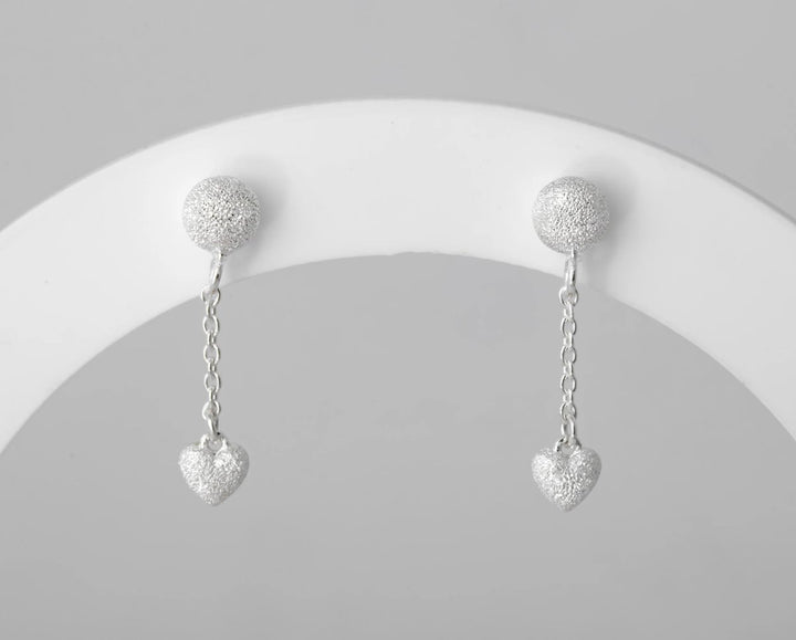 "Clip & Drop Heart" mood en argent 925 (Bijou d’oreille interchangeable)