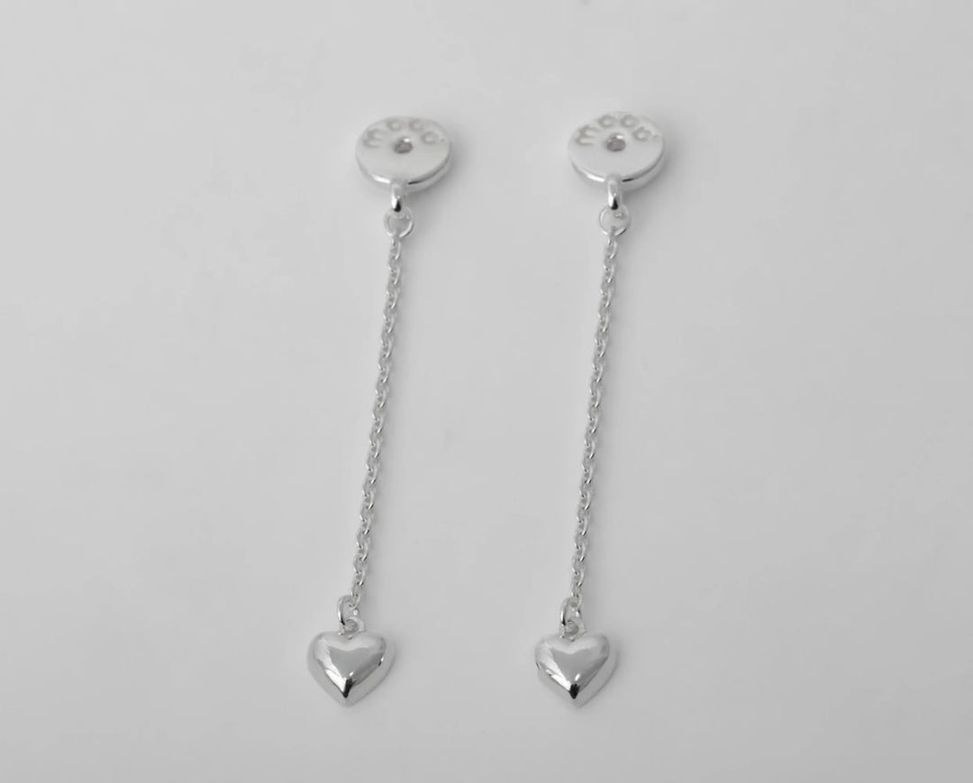 "Clip & Drop Heart" mood en argent 925 (Bijou d’oreille interchangeable)