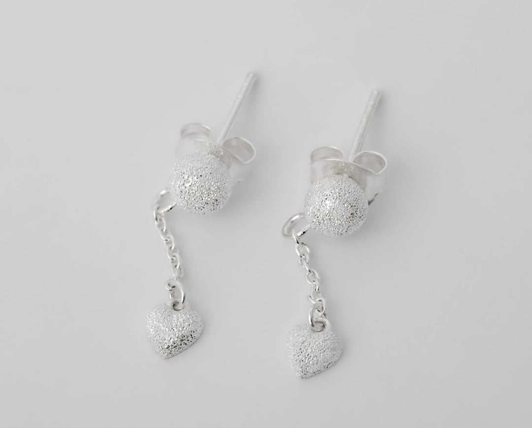 "Clip & Drop Heart" mood en argent 925 (Bijou d’oreille interchangeable)