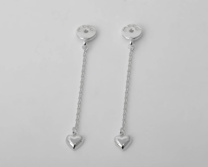 Drop „Heart“ Ohrhänger aus 925er Silber für mood Ohrringe