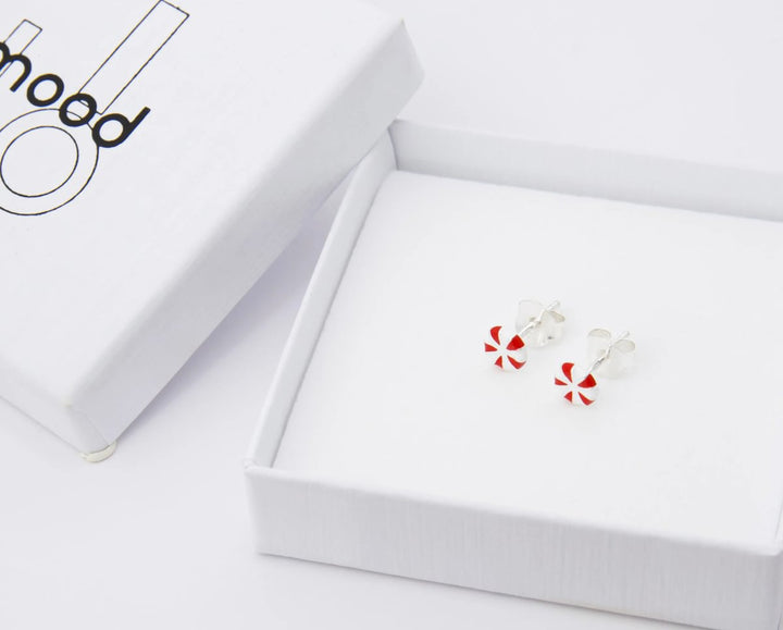 "Clip Candy" mood en argent 925 serti de zircons rouges et blancs (Bijou d'oreille)