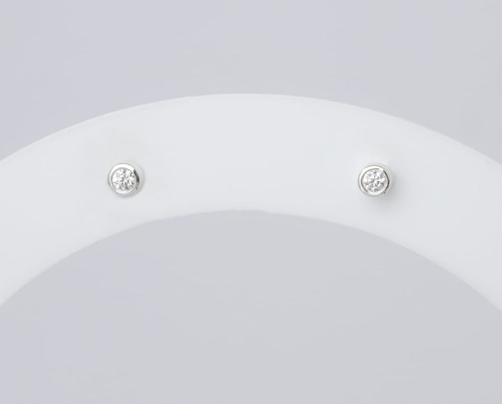 "Clip Aura" mood en argent 925 serti d'un zircon blanc (Bijou d’oreille)