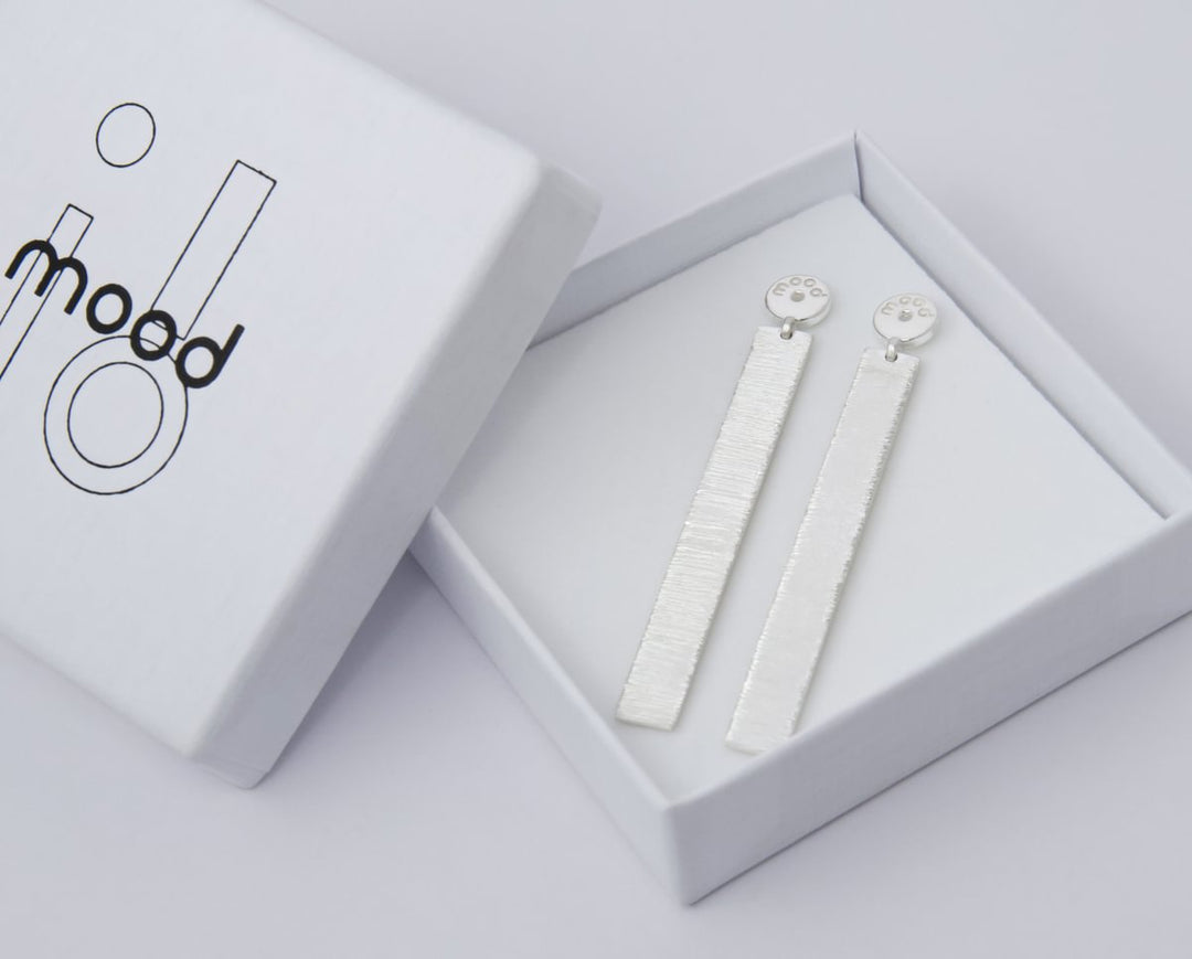 Drop "Wrinkled" mood in 925 silver (Interchangeable ear jewel)