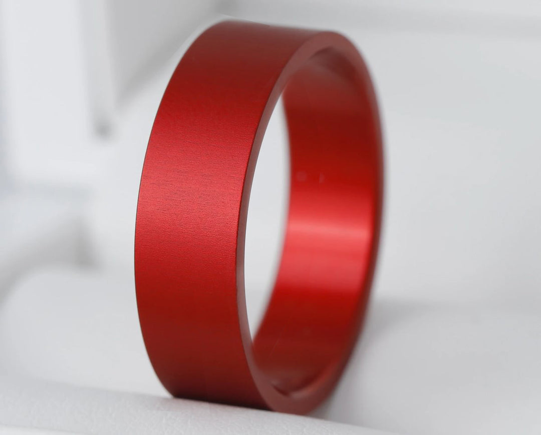 ❤️ Anneau (addon) aluminium rouge pour bague mood interchangeable
