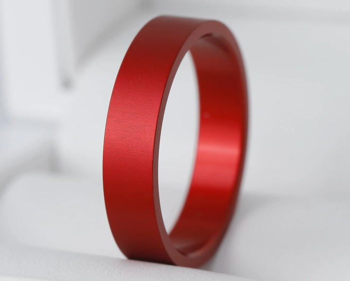 ❤️ Anneaux (deux tiers) en aluminium rouge pour bague mood interchangeable