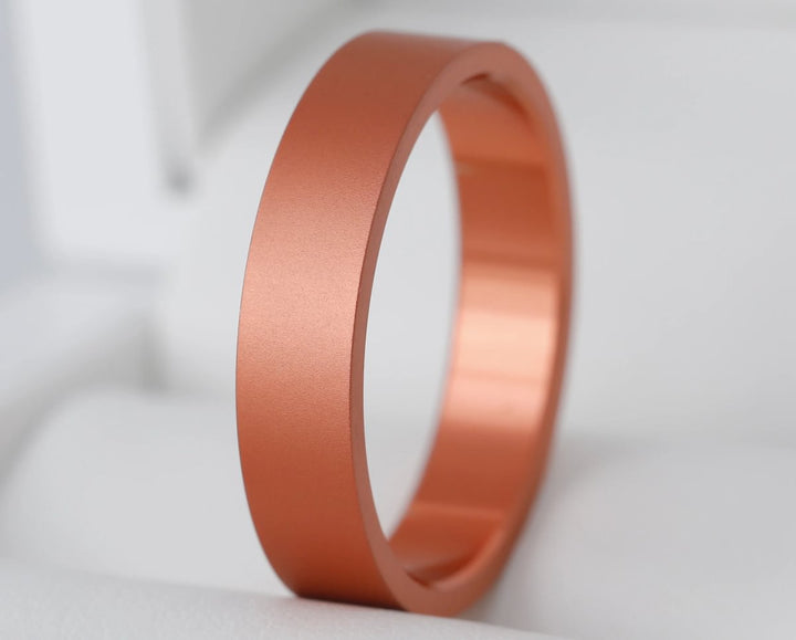 🧡 Anneau (deux tiers) en aluminium corail pour bague mood interchangeable