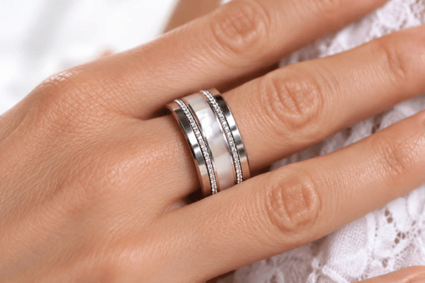 🩶 Base small en acier 316L carrée et polie (11mm) pour bague mood interchangeable