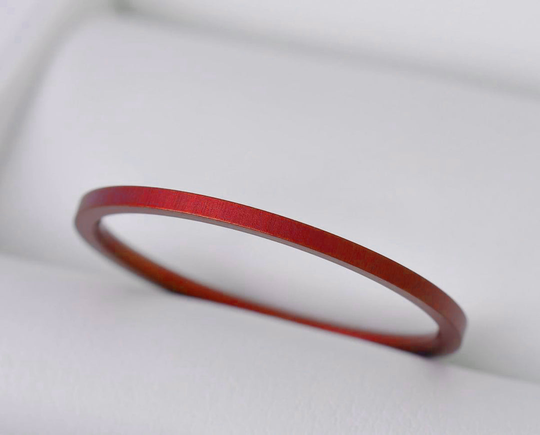 ❤️ Anneaux (2x minis) en aluminium rouge pour bague mood interchangeable