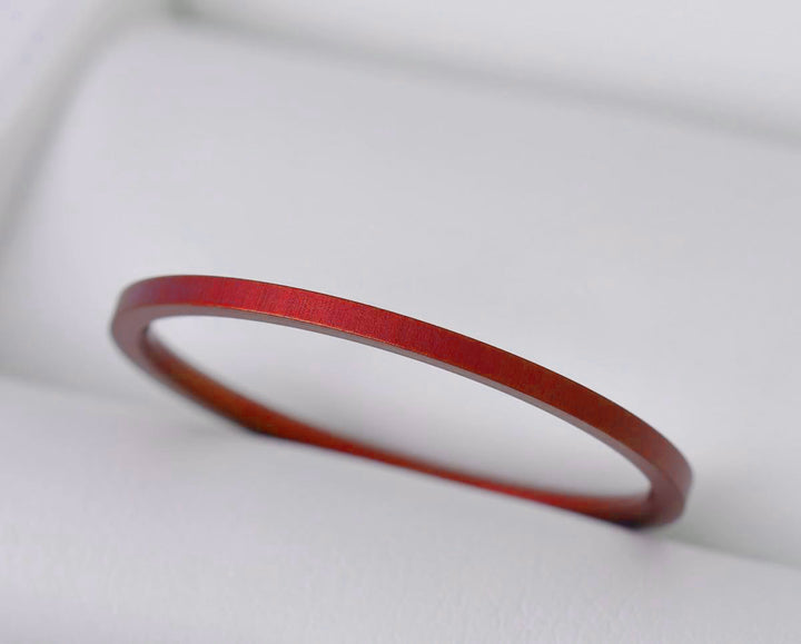 ❤️ Anneaux (2x minis) en aluminium rouge pour bague mood interchangeable