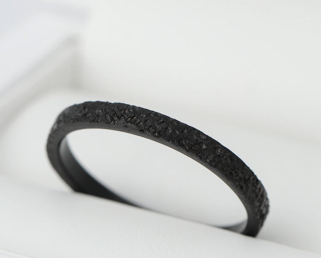 🩶 Anneau (medium) en acier Rock pour bague mood interchangeable