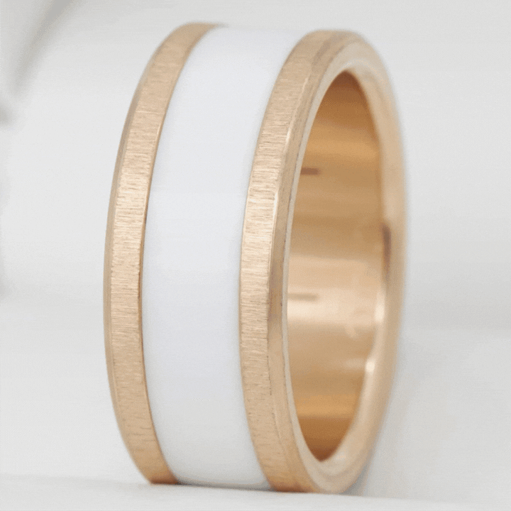 🔴 Extra small rose gold squared wrinkled base (9MM)