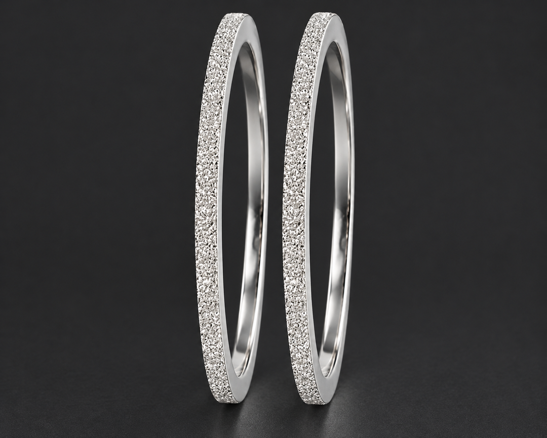 Anneaux (pack de 2 minis) en argent 925 « Neige éternelle » pour bague mood interchangeable