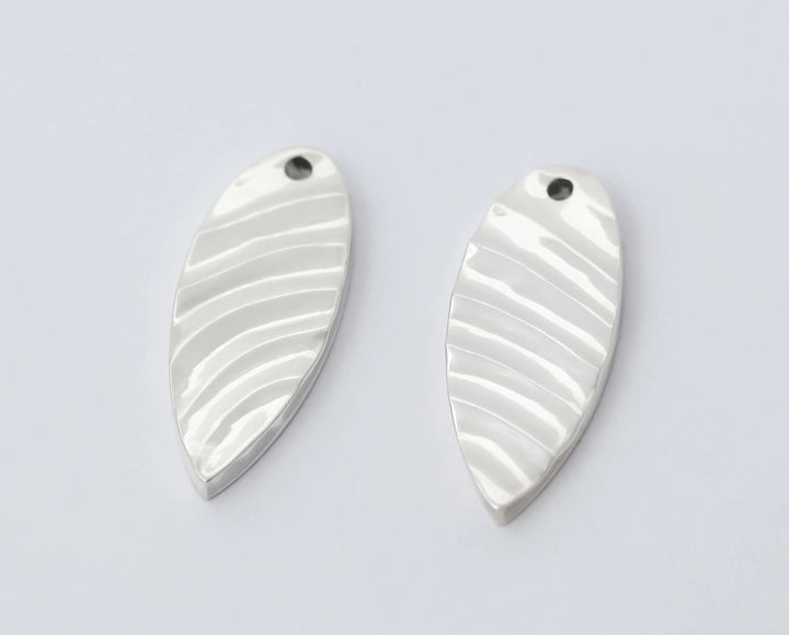 Drop "Gewellter Opal" mood in 925er Silber (auswechselbarer Ohrschmuck)