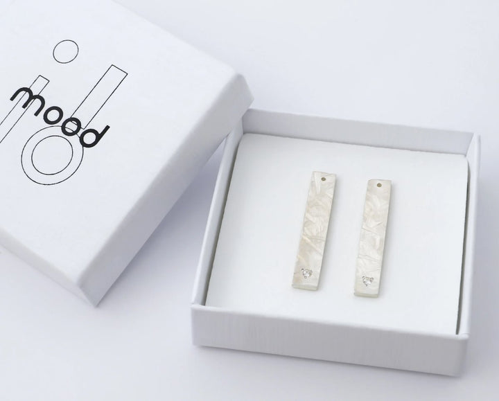 Drop "Paillettes" mood en argent 925 serti (Bijou d’oreille interchangeable)