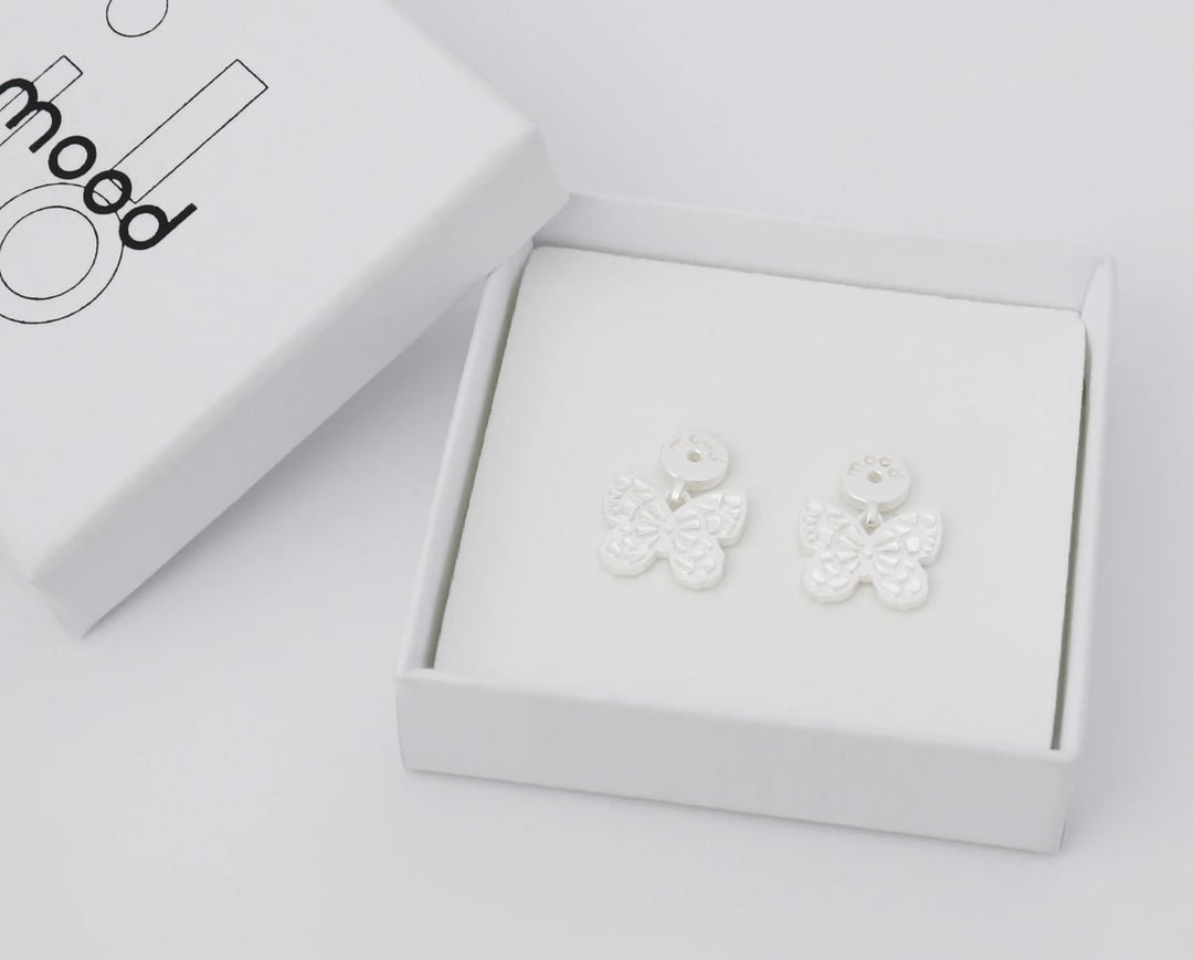 "Drop Mariposa " mood en argent 925 (Bijou d'oreille)