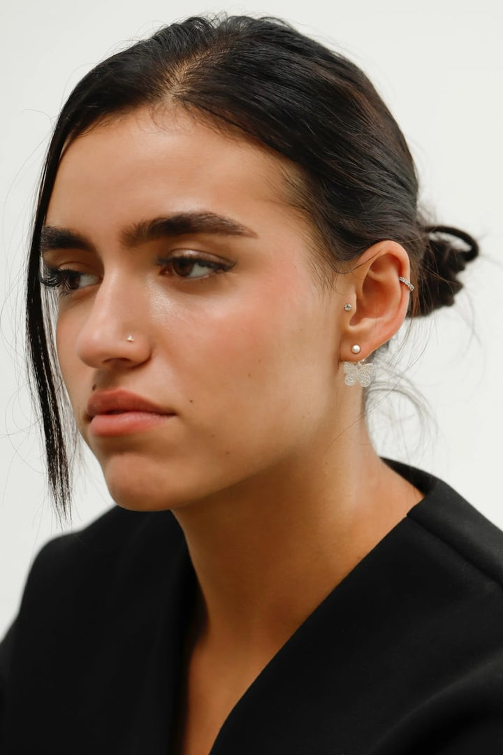 "Drop Mariposa " mood en argent 925 (Bijou d'oreille)