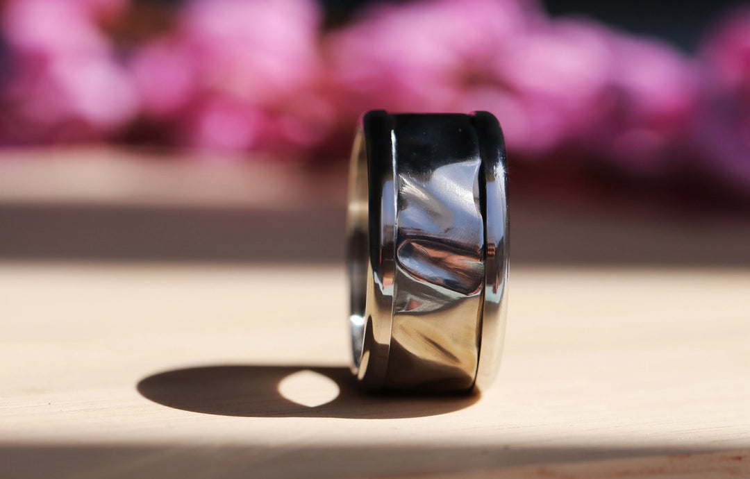 Innenring (Addon) "Vergänglich" aus Edelstahl für den auswechselbaren mood Ring