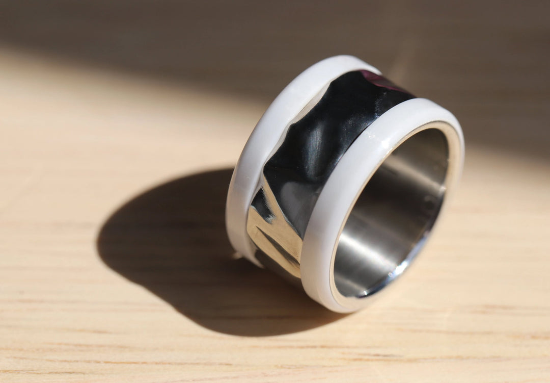 Innenring (Addon) "Vergänglich" aus Edelstahl für den auswechselbaren mood Ring