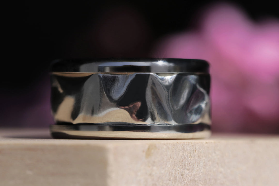 Innenring (Addon) "Vergänglich" aus Edelstahl für den auswechselbaren mood Ring