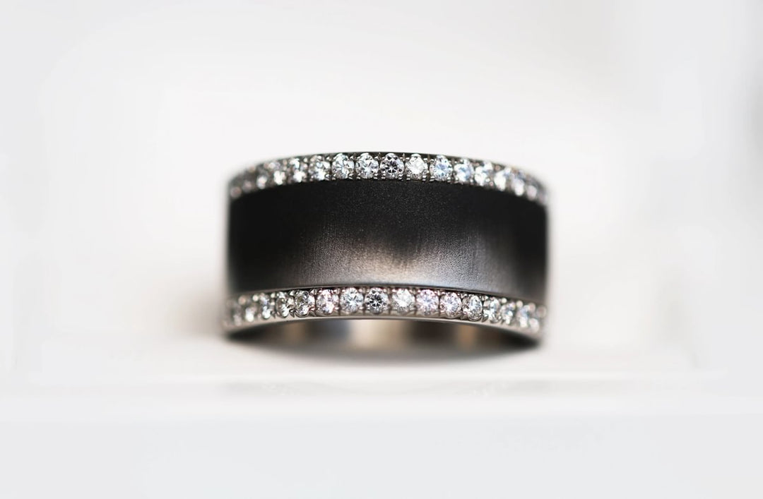 Innenring (Addon oder 2/3 Addon) Shadow aus abgestufter Edelstahl für den auswechselbaren mood Ringe