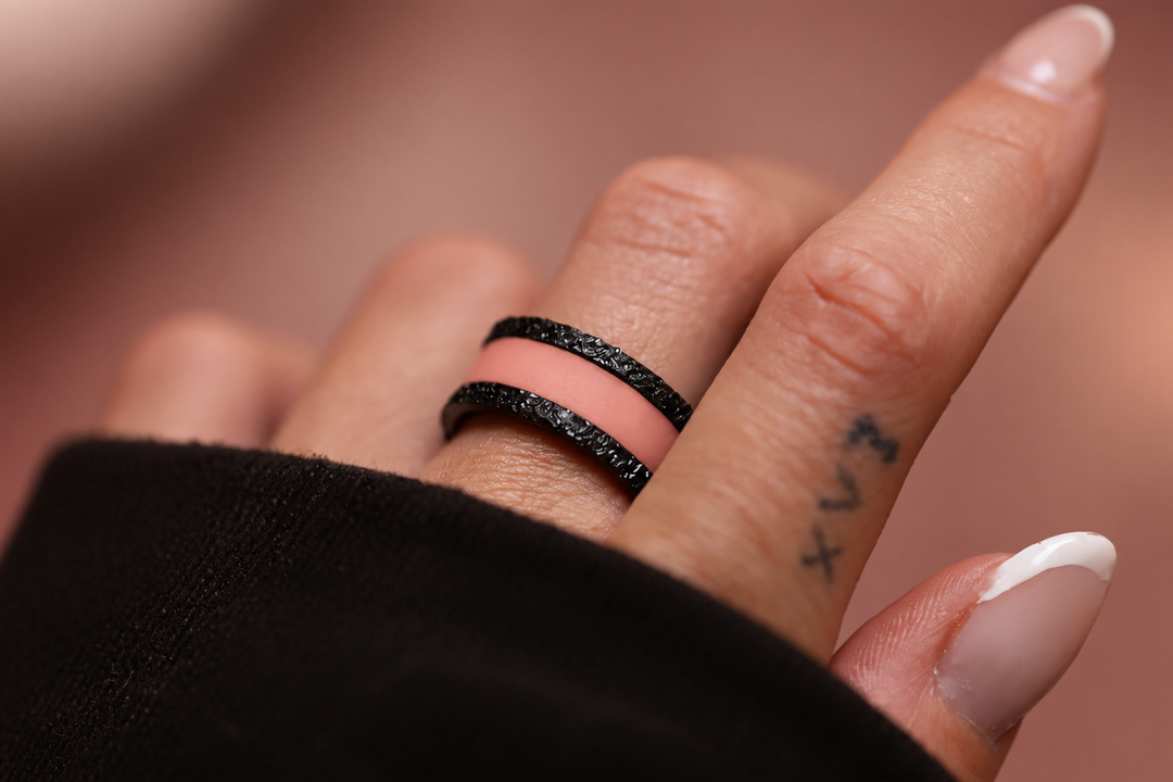 XS Base "Rock" in stainless steel for interchangeable mood ring, Collector's edition numbered from 1 to 100