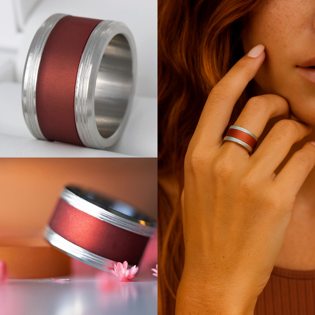 Base large "Halo" en acier inoxydable pour bague mood interchangeable