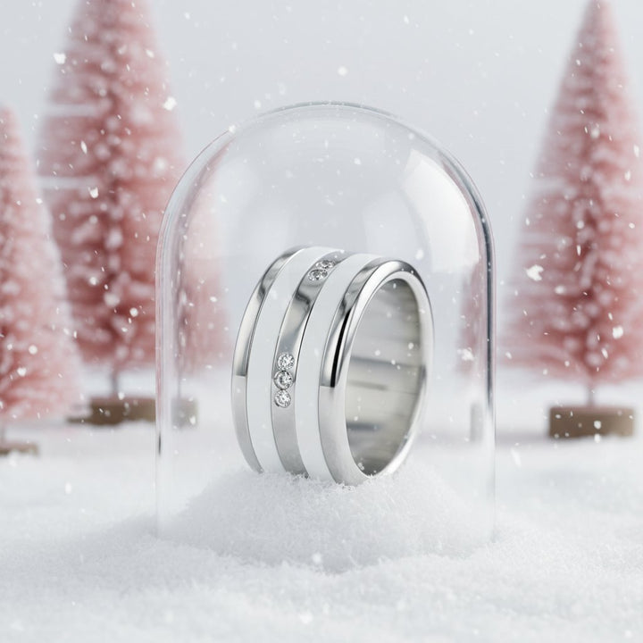 Bague mood Mont-Blanc avec 3 diamants