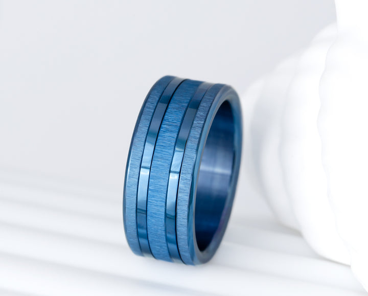 💙 Ring Set "Blue Desire" für auswechselbaren mood Ring 💙