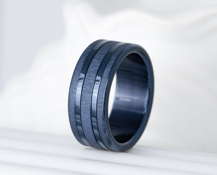 💙 Ring Set "Blue Obsession" für auswechselbaren mood Ring 💙