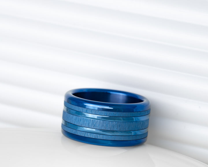 💙 Ring set "Electric Blue" for interchangeable mood ring💙