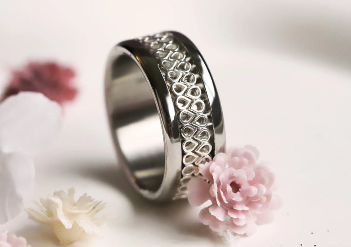 Anneau (medium) en argent 925 "Hanabira"  bague mood interchangeable (collection éphémère 30 créations seulement)