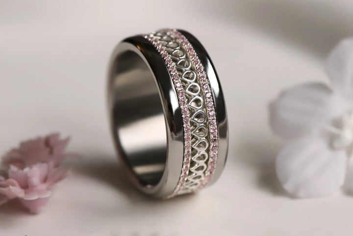 Anneau (medium) en argent 925 "Hanabira"  bague mood interchangeable (collection éphémère 30 créations seulement)