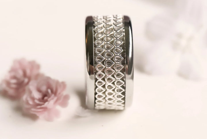 Anneau (medium) en argent 925 "Hanabira"  bague mood interchangeable (collection éphémère 30 créations seulement)
