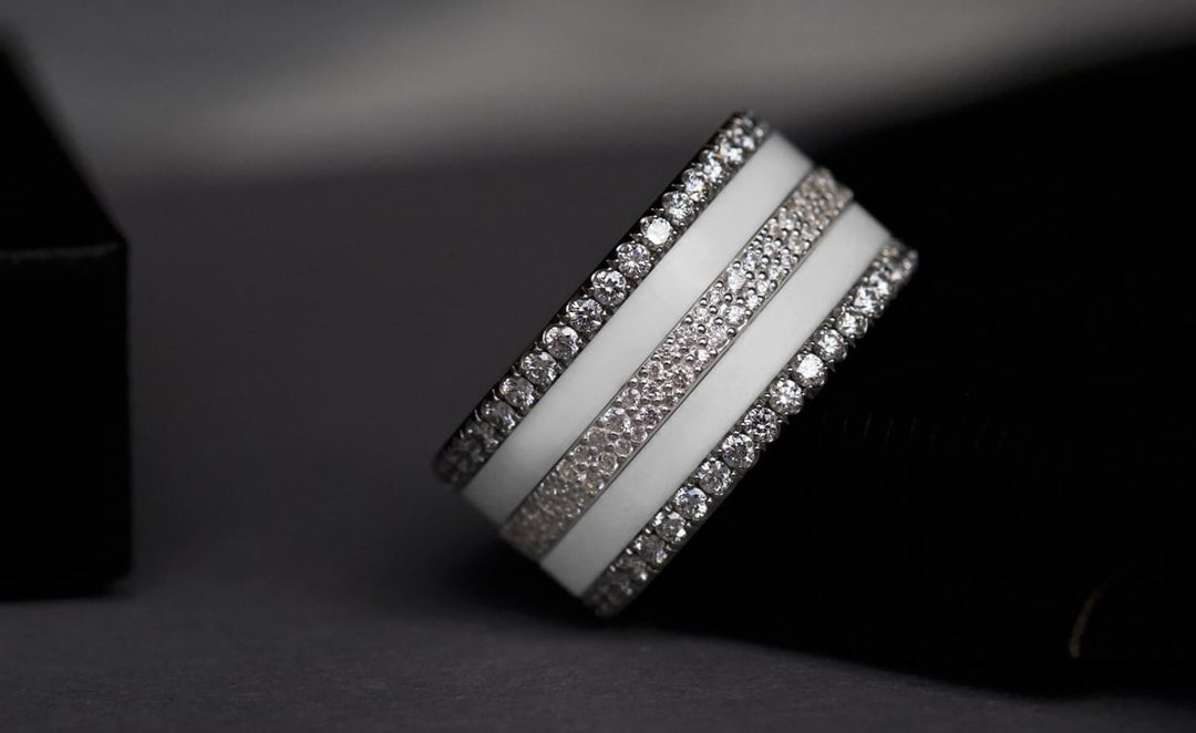 ❄️ Anneau (medium) en argent Trésor entièrement serti de zircons pour bague mood interchangeable