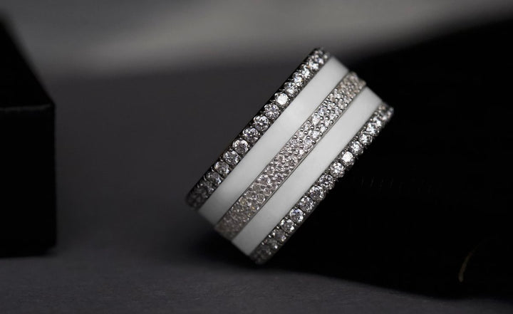 ❄️ Anneau (medium) en argent Trésor entièrement serti de zircons pour bague mood interchangeable