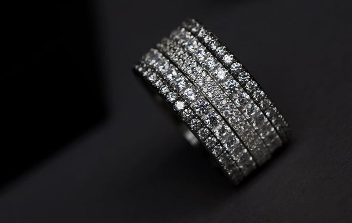 ❄️ Anneau (medium) en argent Trésor entièrement serti de zircons pour bague mood interchangeable