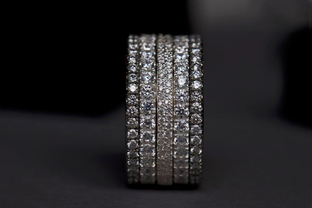 ❄️ Anneau (medium) en argent Trésor entièrement serti de zircons pour bague mood interchangeable