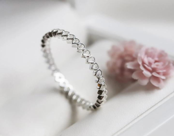 Anneau (medium) en argent 925 "Hanabira"  bague mood interchangeable (collection éphémère 30 créations seulement)