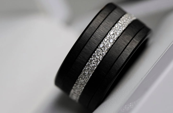 ❄️ Anneau (medium) en argent Trésor entièrement serti de zircons pour bague mood interchangeable