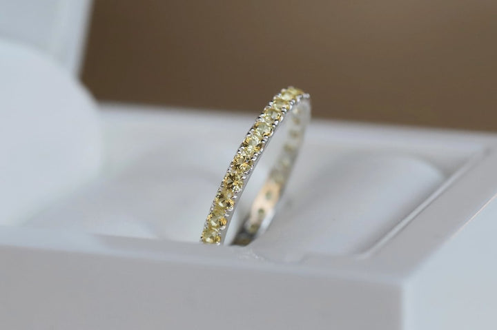 💍 Anneau (addon medium) "Auror" Aura en argent 925 serti de zircons jaunes clairs