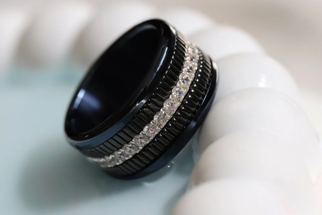 Anneau (medium) "Kaori Éclipse" en argent poli pour bague mood interchangeable