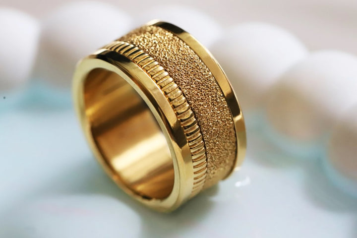 Anneau (medium) "Kaori Soleil" en argent poli pour bague mood interchangeable
