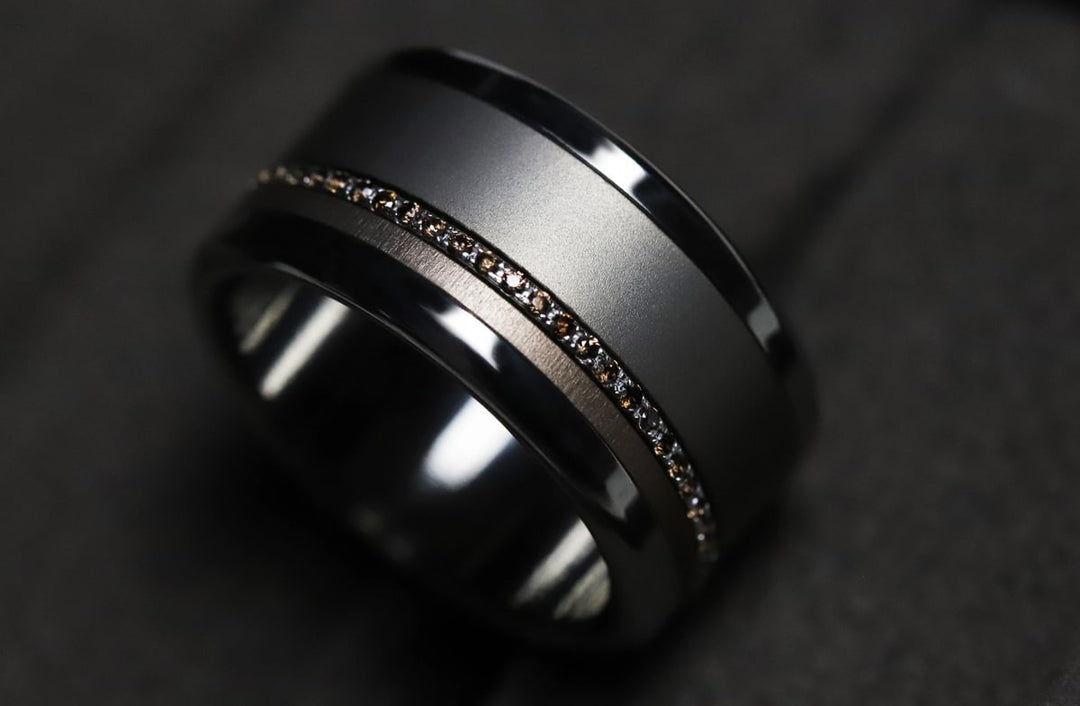 💍 Anneau (mini) "Aura Ambre" Aura en argent 925 serti de zircons bruns