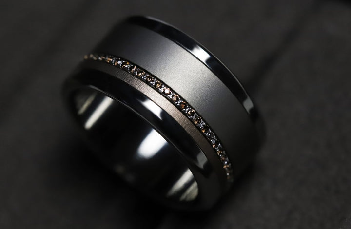 💍 Anneau (mini) "Aura Ambre" Aura en argent 925 serti de zircons bruns