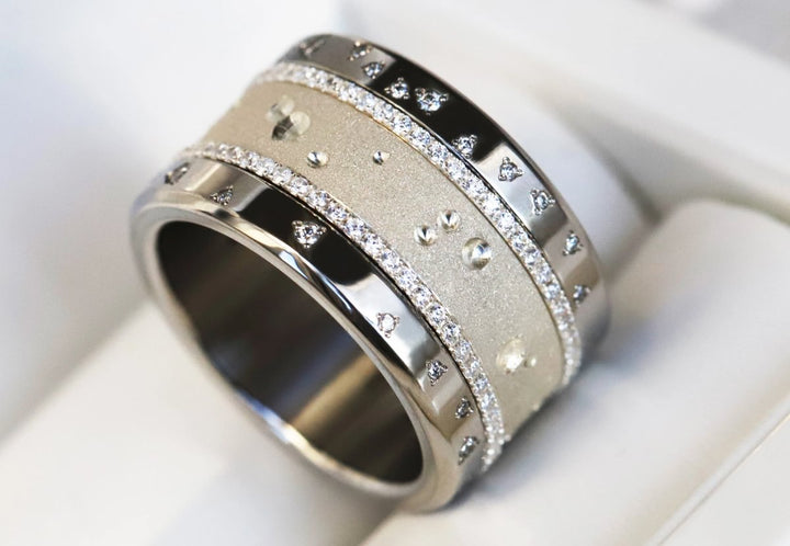 🌙Inner ring "Moon" in staked silver for interchangeable mood ring