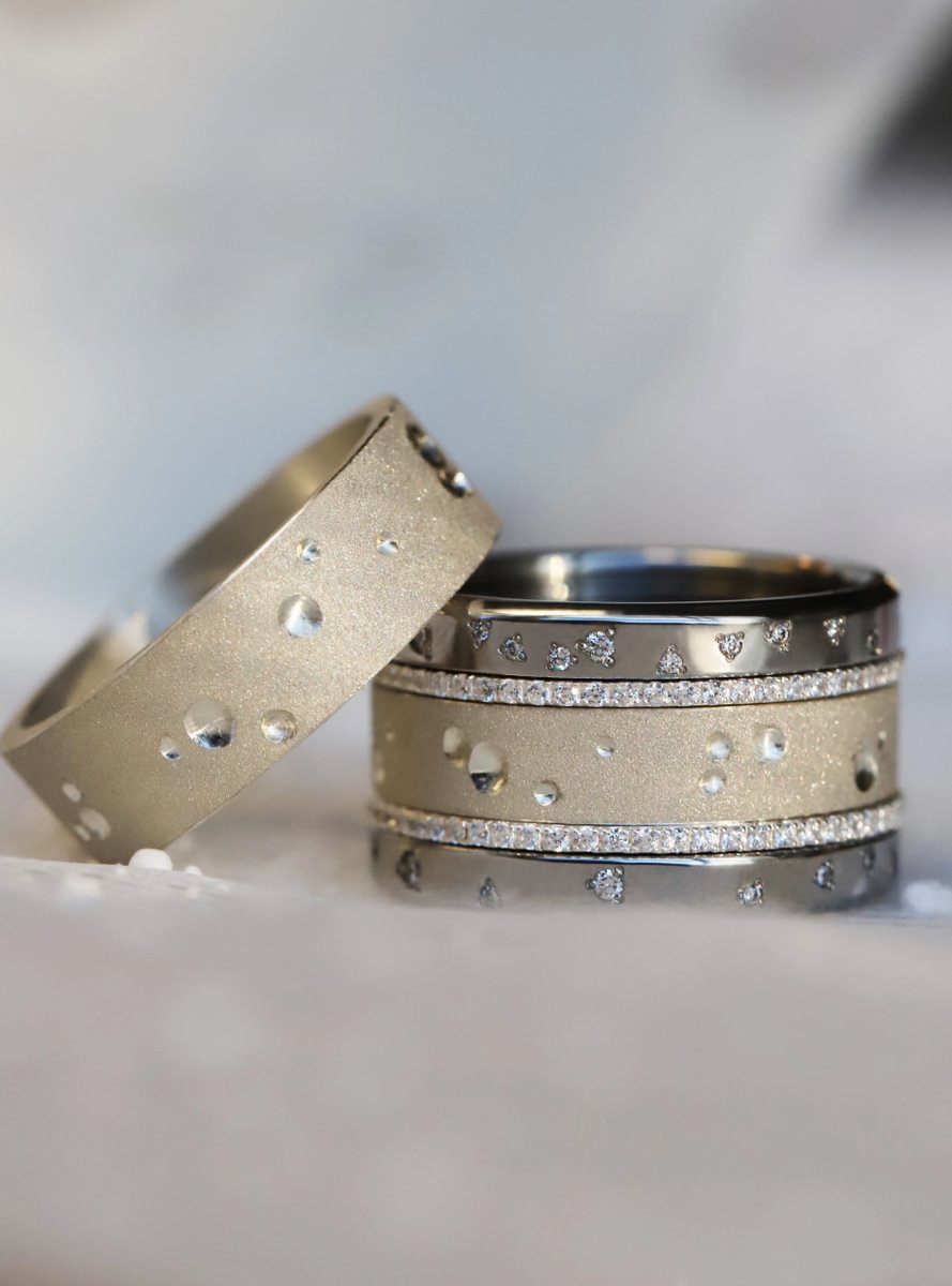 🌙Inner ring "Moon" in staked silver for interchangeable mood ring