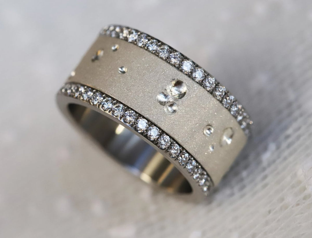 🌙Inner ring "Moon" in staked silver for interchangeable mood ring