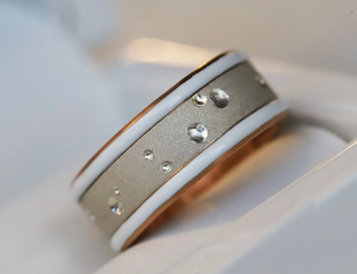 🌙Inner ring "Moon" in staked silver for interchangeable mood ring