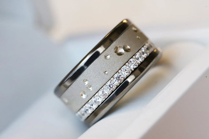 🌙Inner ring "Moon" in staked silver for interchangeable mood ring